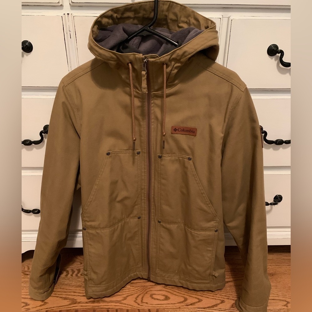 Columbia canvas hooded jacket